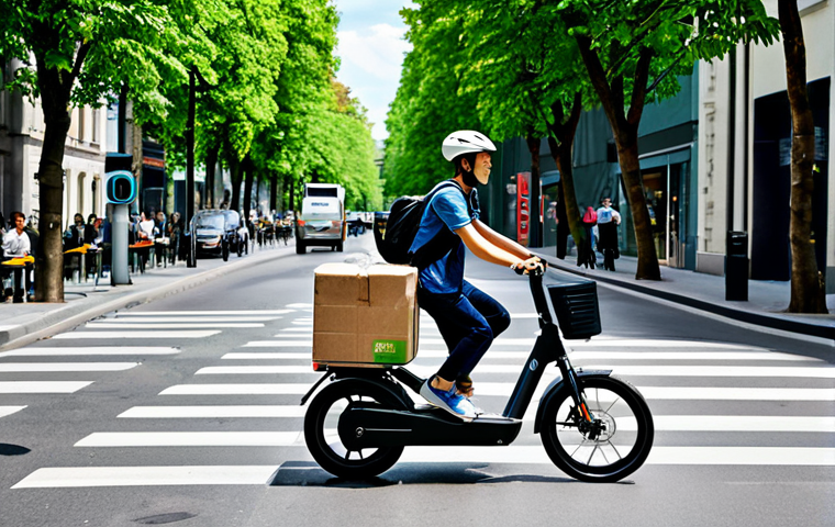 무역업계의 지속 가능한 발전 - Green Logistics Hub**

"A modern, eco-friendly logistics center with solar panels on the roof and ve...