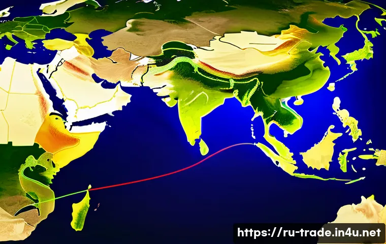 무역 전문가가 되는 법 - A Dynamic Global Trade Network, Eastward Shift**

**Prompt:** A vibrant, high-angle digital illustra...