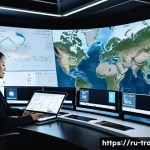 무역 실무자의 역할과 책임 - **Prompt 1: Global Logistics Architect - The Digital Navigator**
    "A wide-angle shot of a dynamic...