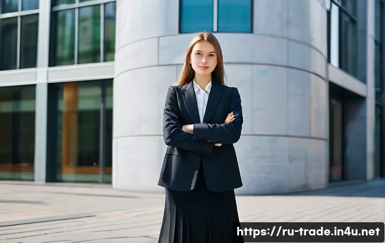 국제무역사 시험 후 자격증 활용법 - **Prompt:** A vibrant, high-resolution photographic image of a young Russian woman, in her early twe...