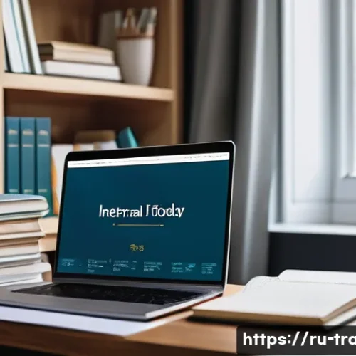 국제무역사 시험 준비를 위한 추천 학습 자료 - A modern study scene in a cozy home office featuring a young Russian adult focused on preparing for ...