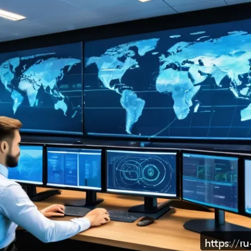 무역업계에서 빠르게 성장하는 방법 - A modern logistics control center showing a diverse team of professionals analyzing real-time global...